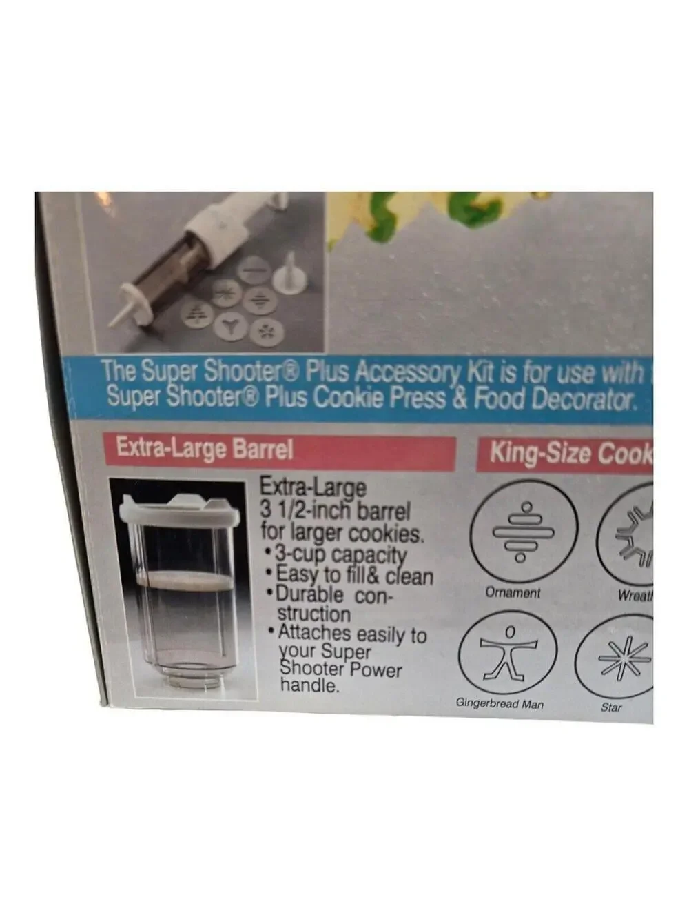 Unused Complete Proctor Silex Super Shooter Plus Accessory Kit King Size Cookies